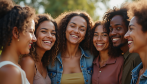 A GROUP OF CONTENTED FRIENDS