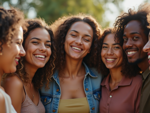 A GROUP OF CONTENTED FRIENDS