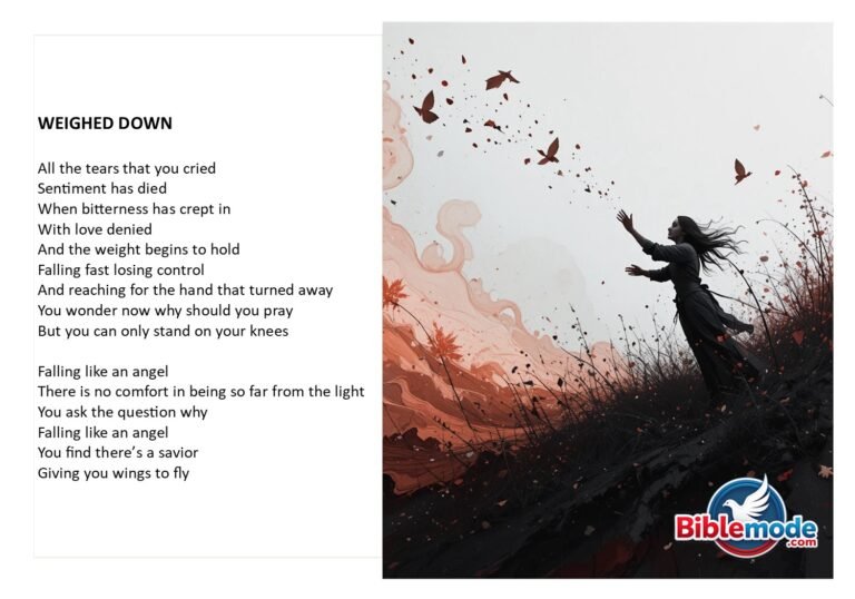 WEIGHED DOWN POEM